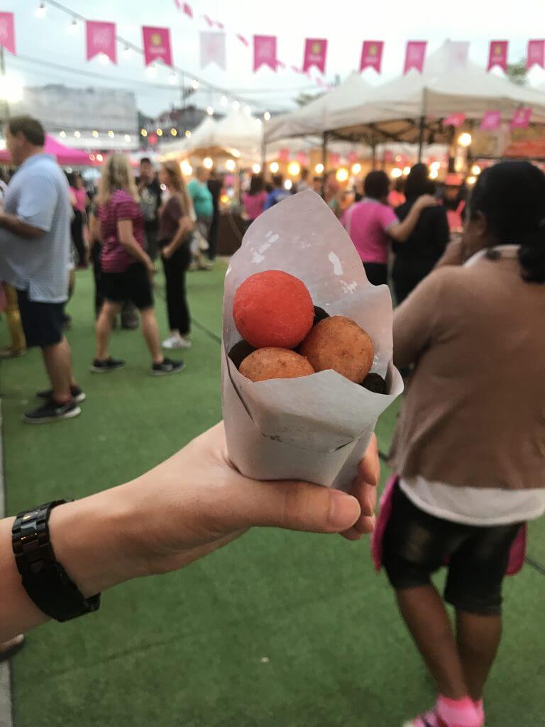 Sweet potato balls at Chillva Market