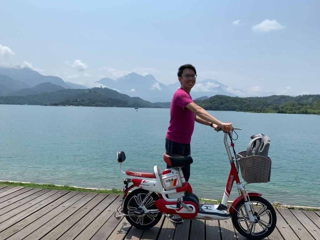 E-scooter at Shuishe Sun Moon Lake