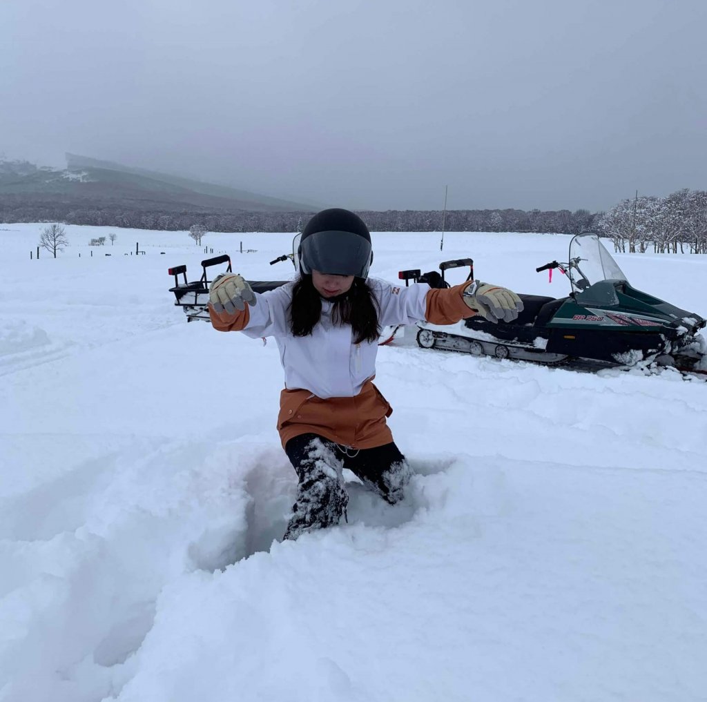 Snowmobiling in Niseko