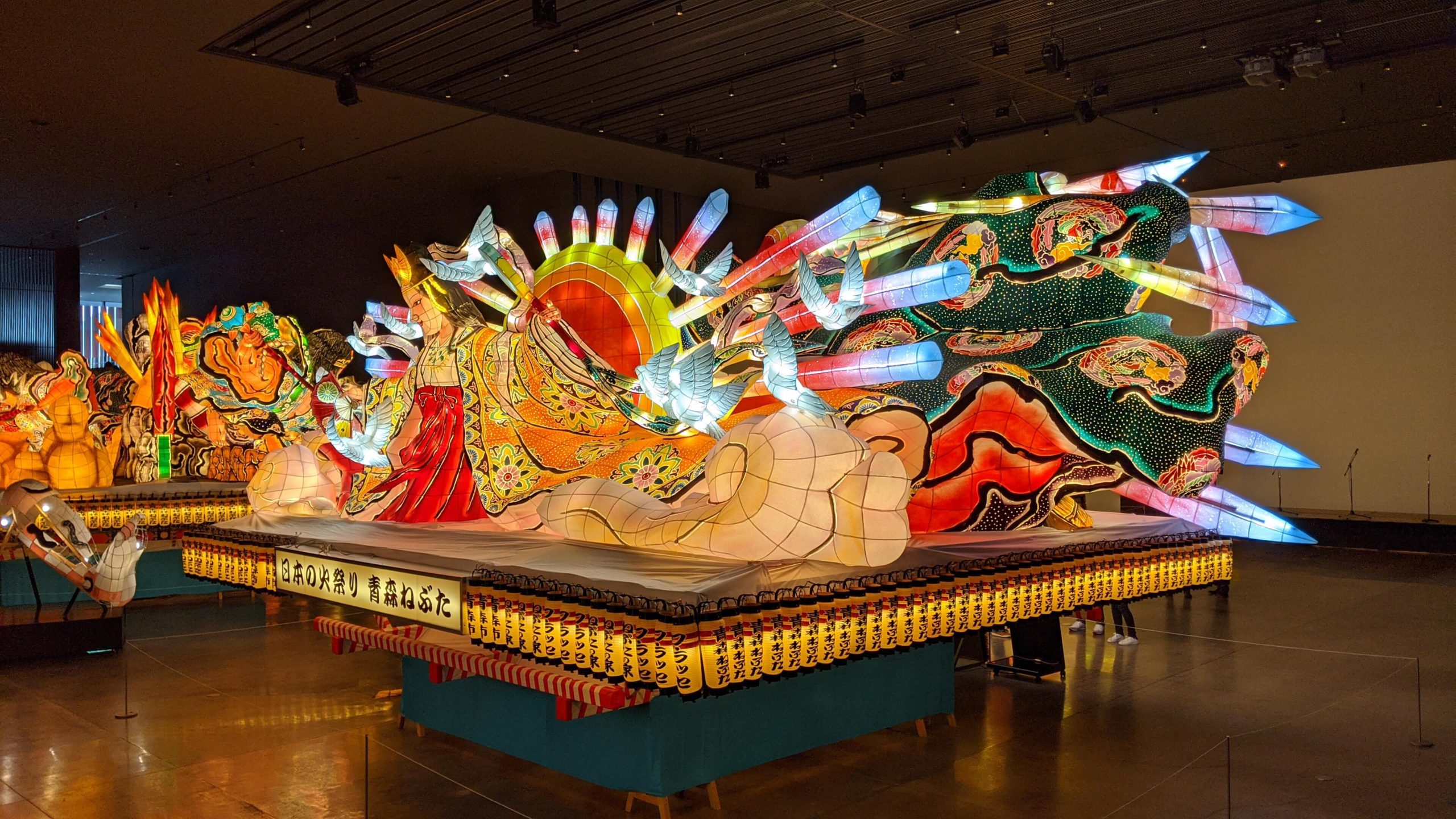 Actual sized lanterns used during the Nebuta festival